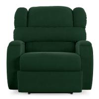 Poltrona Do Papai Reclinável Napoli Power Elétrica Usb Veludo Verde Fh1