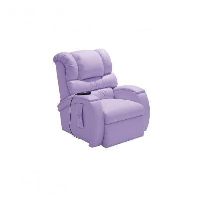 Poltrona Reclinável Motorizada Com Lift E Massageador Imperial 313 Corino Lilás Império Estofados
