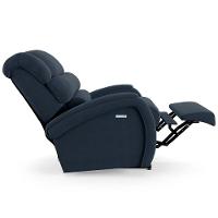 Poltrona Do Papai Reclinável Napoli Elétrica Botão Led Massagem Veludo Azul Fh1 - 3