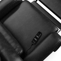 Poltrona Papai Reclinável Napoli Elétrica Botão Led Massagem Pu Pto Brilho Fh1