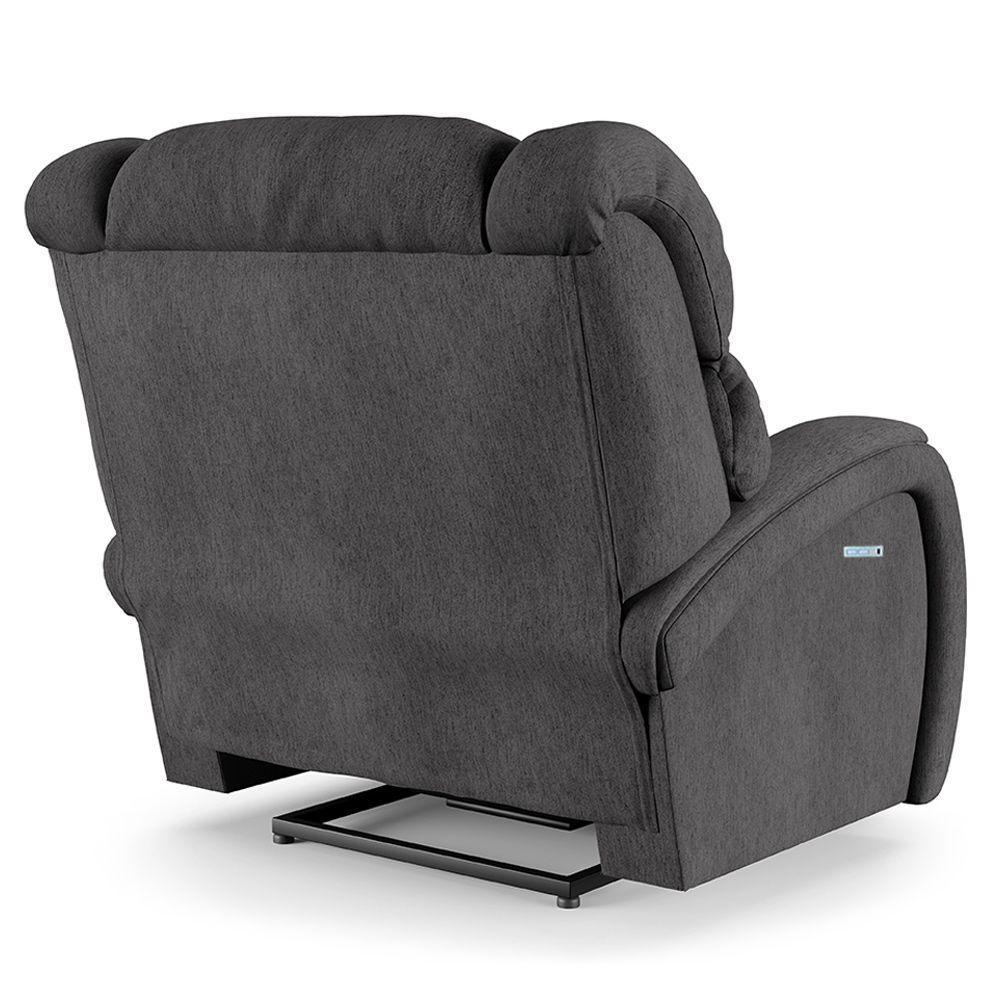 Poltrona Do Papai Reclinável Napoli Elétrica Botão Led Massagem Linho Grafite Fh1 - 5