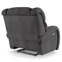 Poltrona Do Papai Reclinável Napoli Elétrica Botão Led Massagem Linho Grafite Fh1 - 5