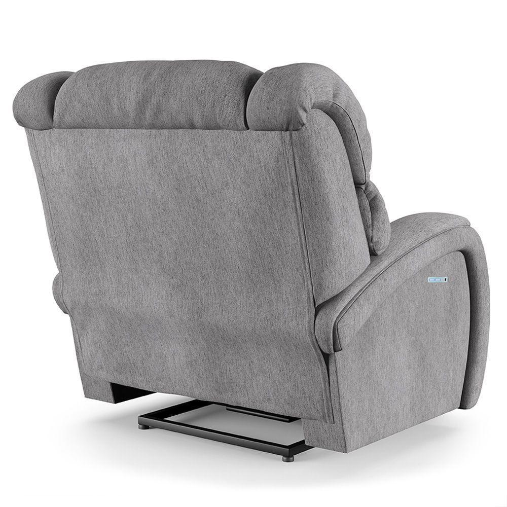 Poltrona Do Papai Reclinável Napoli Elétrica Botão Led Massagem Linho Cinza Fh1 - 4