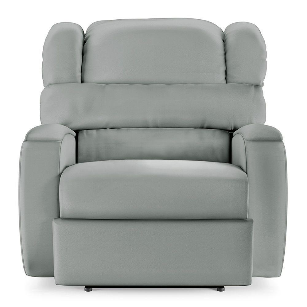 Poltrona Do Papai Reclinável Napoli Elétrica Botão Led Massagem Pu Cinza Fh1 - 6