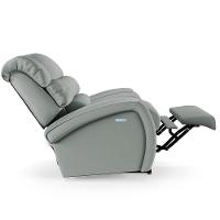 Poltrona Do Papai Reclinável Napoli Elétrica Botão Led Massagem Pu Cinza Fh1 - 5