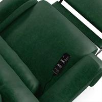 Poltrona Do Papai Reclinável Napoli Elétrica Botão Led Massagem Pu Vd Musgo Fh1