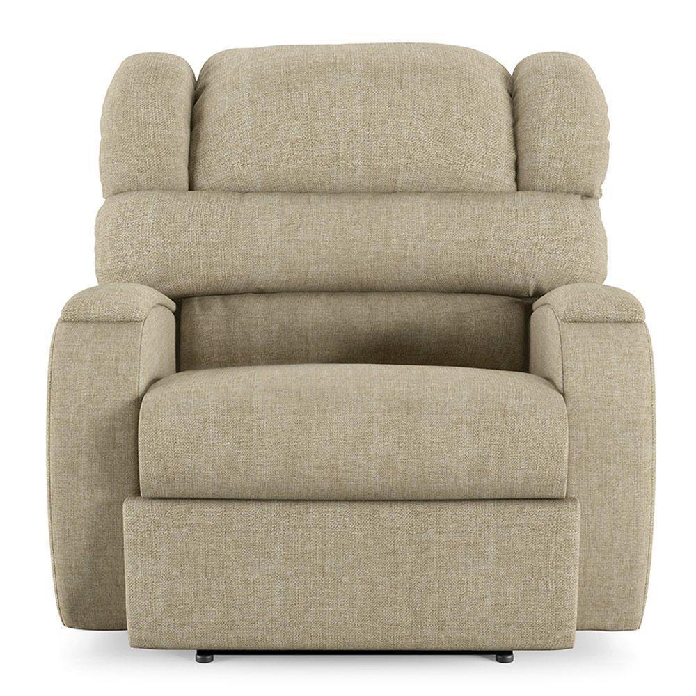 Poltrona Do Papai Reclinável Napoli Elétrica Botão Led Massagem Linho Fh1 Bege - 3