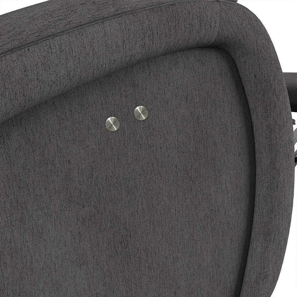 Poltrona Do Papai Reclinável Napoli Power Touch Linho Grafite Fh1 - 2