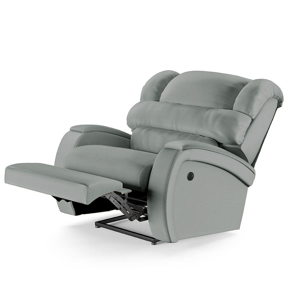 Poltrona Do Papai Reclinável Napoli Power Touch Usb Pu Cinza Fh1 - 4