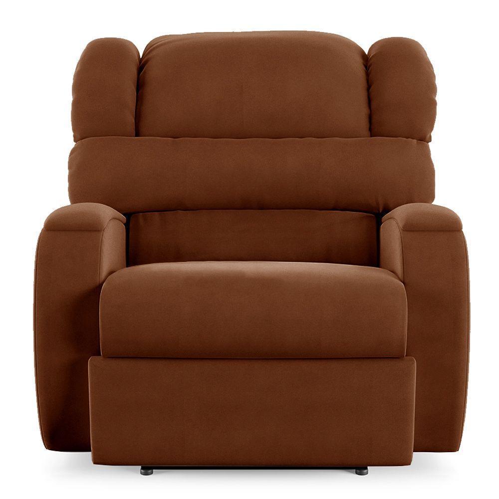 Poltrona Do Papai Reclinável Napoli Power Touch Massagem Veludo Fh1 Terracota - 3
