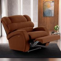 Poltrona Do Papai Reclinável Napoli Power Touch Massagem Veludo Fh1 Terracota - 6
