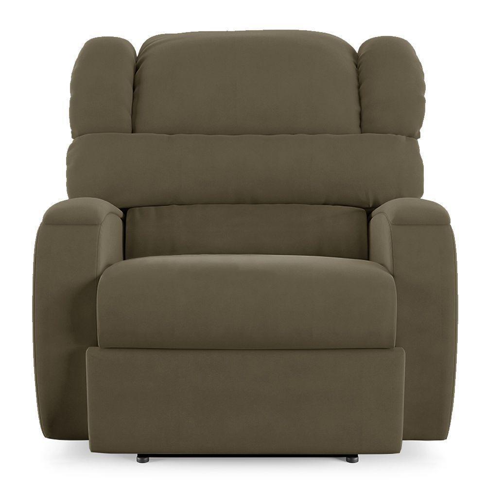 Poltrona Do Papai Reclinável Napoli Power Touch Massagem Veludo Capuccino Fh1 - 2