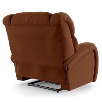 Poltrona Do Papai Reclinável Napoli Power Touch Massagem Veludo Terracota Fh1