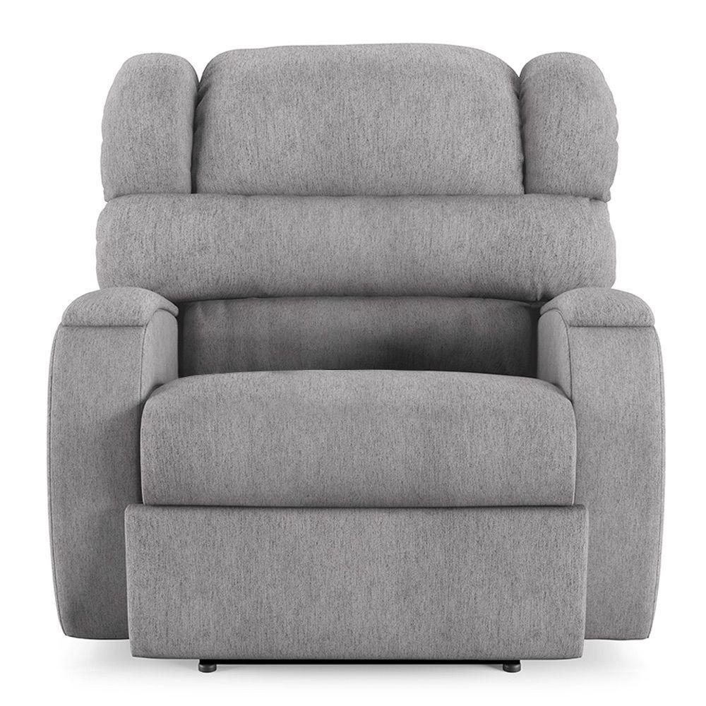 Poltrona Do Papai Reclinável Napoli Power Touch Massagem Linho Cinza Fh1 - 2