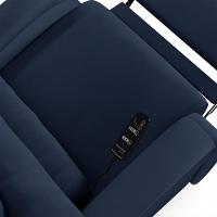 Poltrona Do Papai Reclinável Napoli Power Touch Massagem Pu Fh1 Azul
