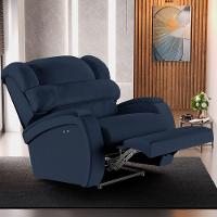 Poltrona Do Papai Reclinável Napoli Power Touch Massagem Pu Fh1 Azul - 7