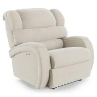 Poltrona Do Papai Reclinável Napoli Power Touch Massagem Veludo Fh1 Bege - 1