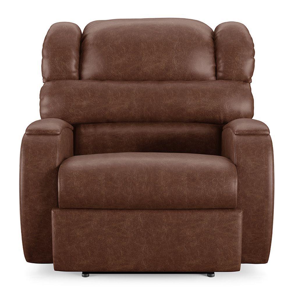 Poltrona Do Papai Reclinável Napoli Power Touch Massagem Pu Marrom Brilho Fh1 - 3