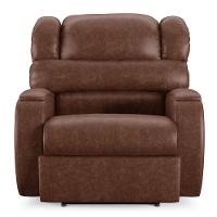 Poltrona Do Papai Reclinável Napoli Power Touch Massagem Pu Marrom Brilho Fh1 - 3