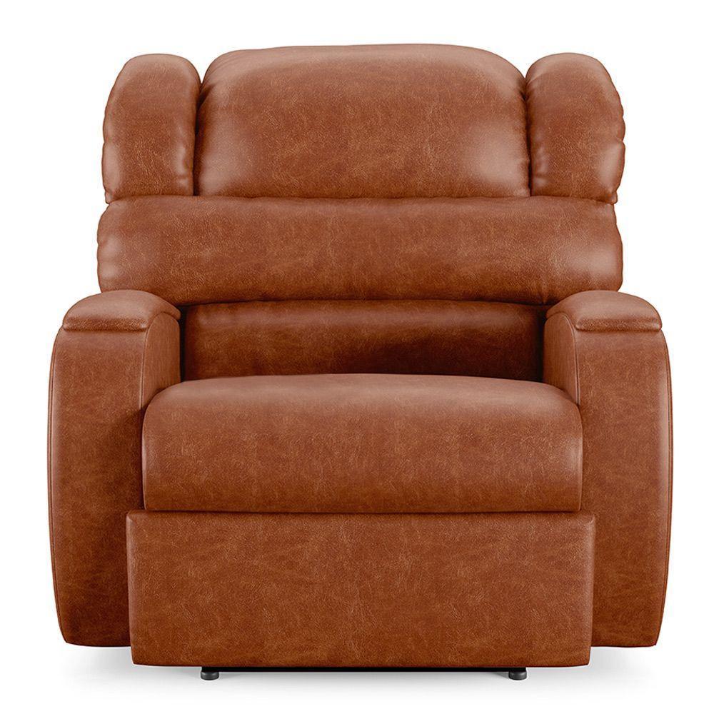 Poltrona Do Papai Reclinável Napoli Power Touch Massagem Pu Caramelo Brilho Fh1 - 3