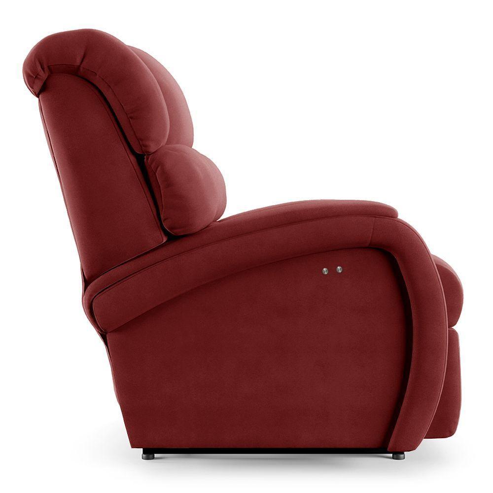 Poltrona Do Papai Reclinável Napoli Power Touch Massagem Veludo Fh1 Vermelho - 5
