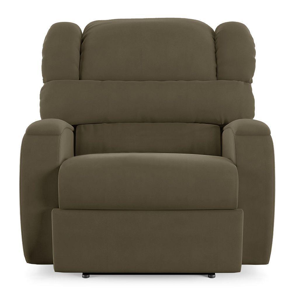 Poltrona Do Papai Reclinável Napoli Power Elétrica Massagem Veludo Fh1 Rose - 4