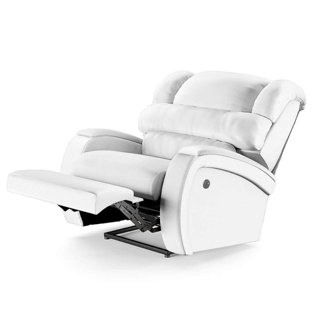 Poltrona Do Papai Reclinável Napoli Power Touch Usb Pu Branco Fh1 - 2