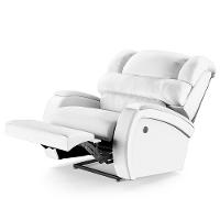 Poltrona Do Papai Reclinável Napoli Power Touch Usb Pu Branco Fh1 - 2