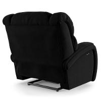 Poltrona Do Papai Reclinável Napoli Power Touch Massagem Veludo Fh1 Preto - 3