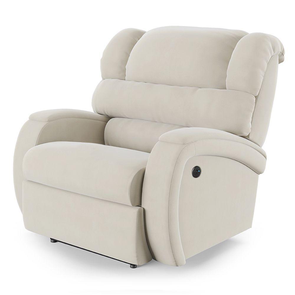 Poltrona Do Papai Reclinável Napoli Power Touch Usb Veludo Fh1 Rose - 1