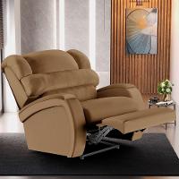 Poltrona Do Papai Reclinável Napoli Power Touch Massagem Pu Fh1 Caramelo - 7