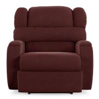 Poltrona Do Papai Reclinável Napoli Power Elétrica Massagem Veludo Fh1 Vinho - 1
