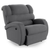 Poltrona Do Papai Reclinável Napoli Power Elétrica Massagem Veludo Fh1 Cinza - 1