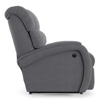 Poltrona Do Papai Reclinável Napoli Power Elétrica Massagem Veludo Fh1 Cinza - 2