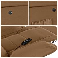 Poltrona Do Papai Reclinável Melim Elétrica Led Massagem Pu Fh1 Caramelo