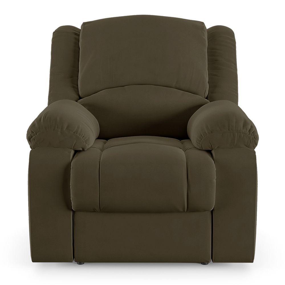 Poltrona Do Papai Reclinável Melim Elétrica Led Massagem Veludo Fh1 Capuccino - 4