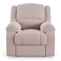 Poltrona Do Papai Reclinável Melim Elétrica Led Massagem Veludo Rosê Fh1