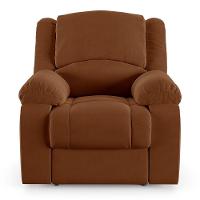 Poltrona Do Papai Reclinável Melim Elétrica Led Massagem Veludo Fh1 Terracota