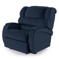 Poltrona Do Papai Reclinável Napoli Power Touch Usb Pu Fh1 Azul - 1