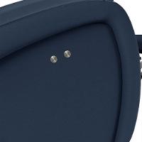 Poltrona Do Papai Reclinável Napoli Power Touch Usb Pu Fh1 Azul