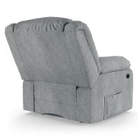 Poltrona Do Papai Reclinável Melim Elétrica Led Massagem Linho Cinza Fh1 - 3