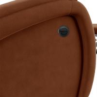 Poltrona Do Papai Reclinável Napoli Power Elétrica Massagem Veludo Fh1 Terracota