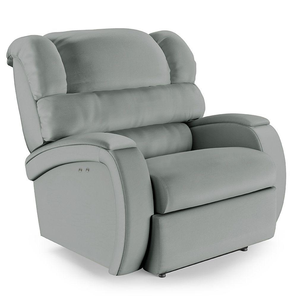 Poltrona Do Papai Reclinável Napoli Power Touch Massagem Pu Fh1 Cinza - 1