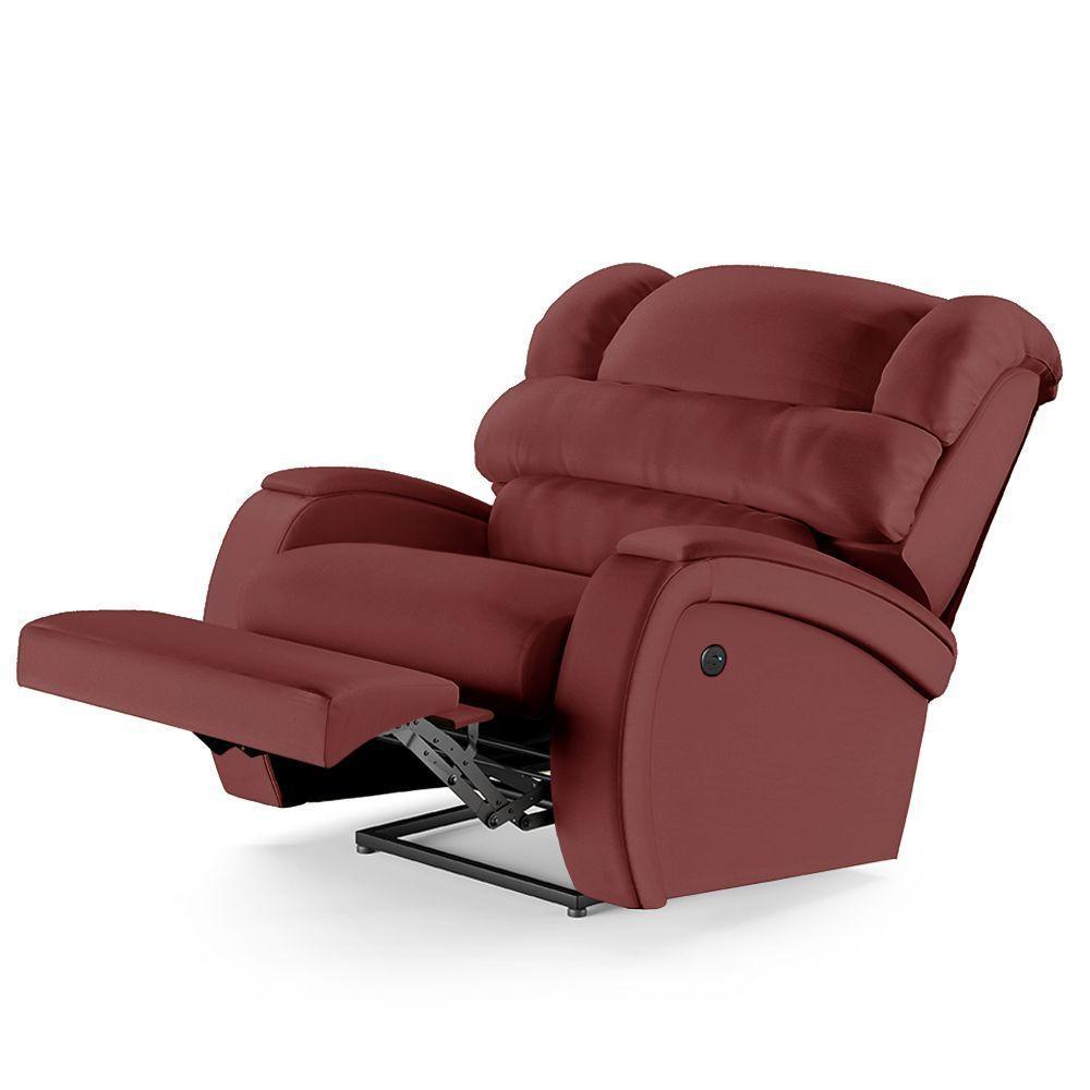 Poltrona Do Papai Reclinável Napoli Power Touch Usb Pu Vermelho Fh1 - 2