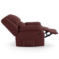 Poltrona Do Papai Reclinável Melim Elétrica Led Massagem Veludo Vinho Fh1 - 2