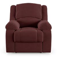 Poltrona Do Papai Reclinável Melim Elétrica Led Massagem Veludo Vinho Fh1 - 3