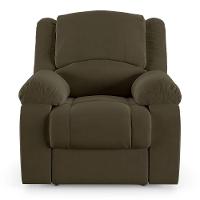 Poltrona Do Papai Reclinável Melim Elétrica Led Massagem Veludo Capuccino Fh1