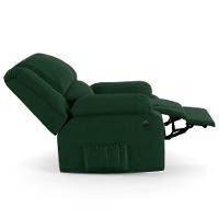 Poltrona Do Papai Reclinável Melim Elétrica Led Massagem Veludo Verde Fh1 - 5