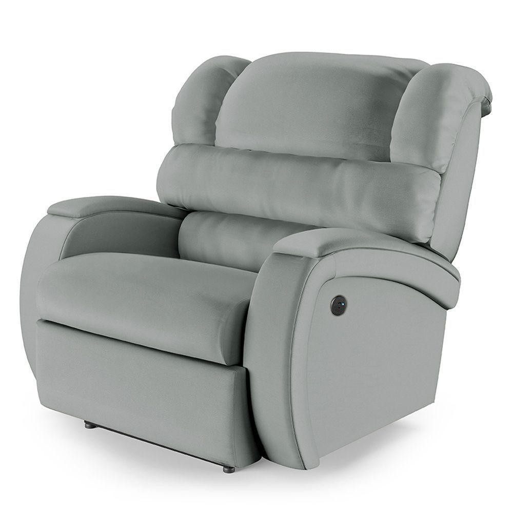 Poltrona Do Papai Reclinável Napoli Power Touch Usb Pu Fh1 Cinza - 1