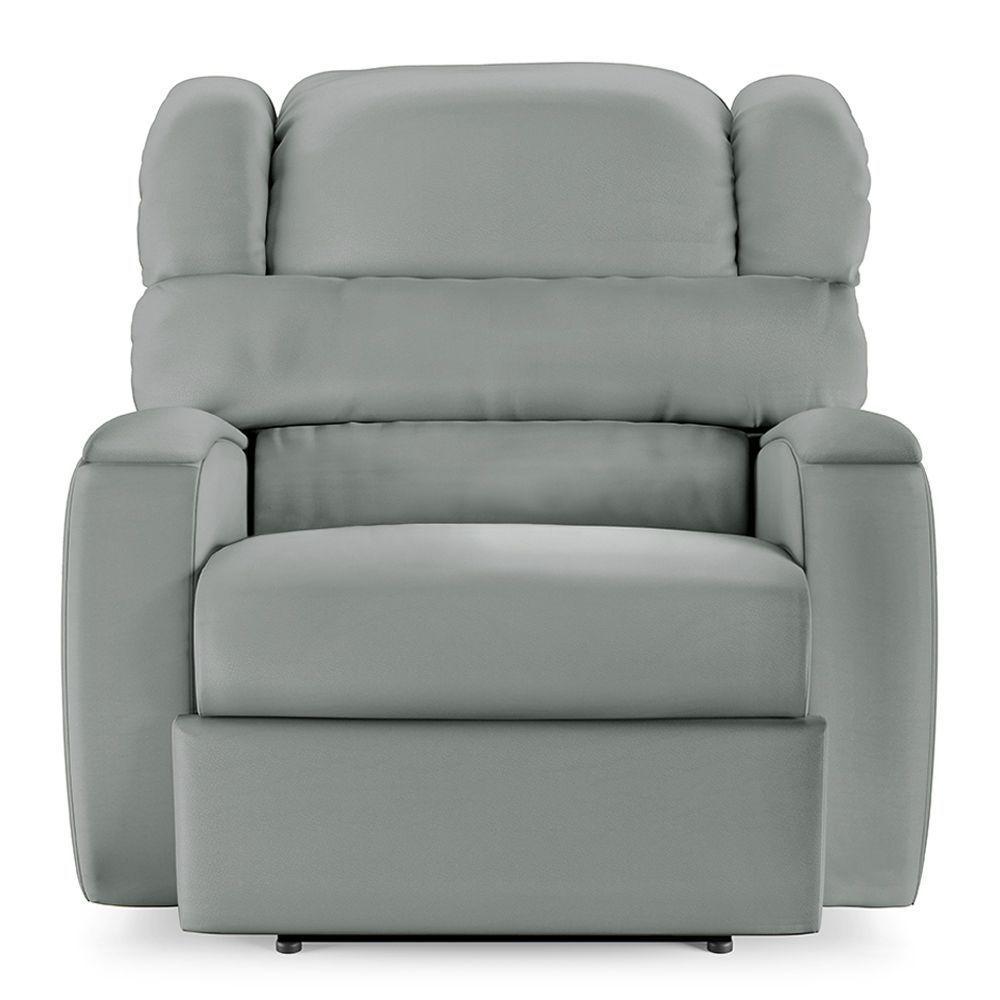 Poltrona Do Papai Reclinável Napoli Power Touch Usb Pu Fh1 Cinza - 3